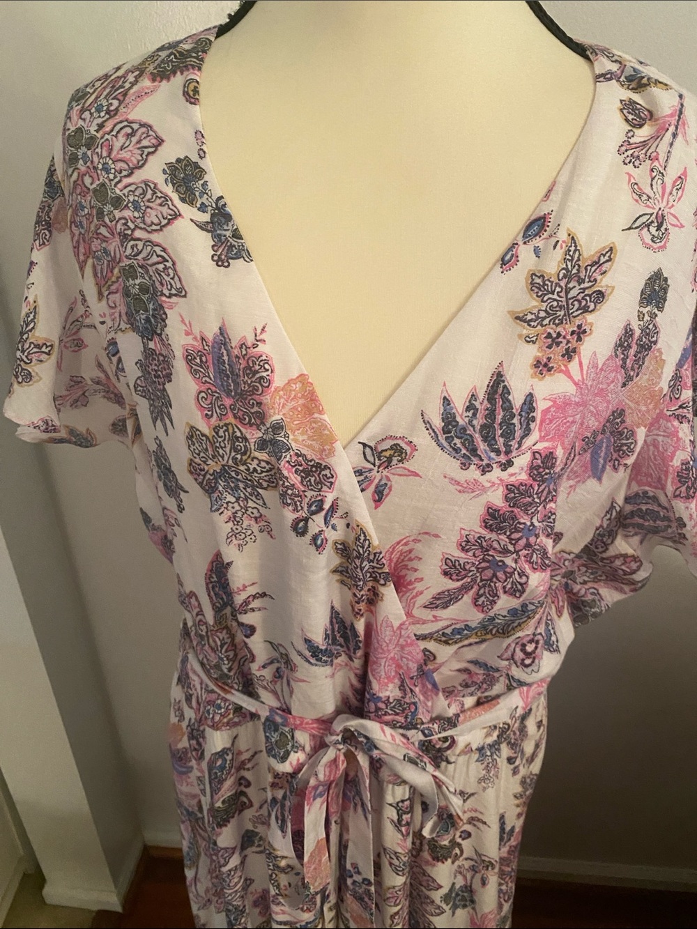 Lane Bryant size 18 maxi dress. Tie waist - Picture 2 of 8